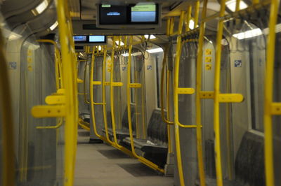 Train at subway station