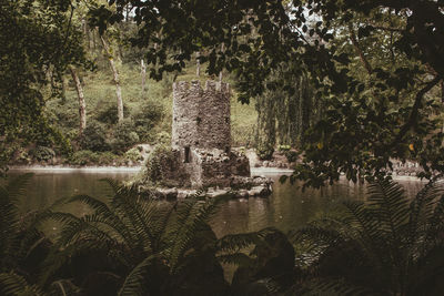 View of fountain in lake