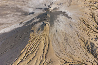 High angle view of sand dune