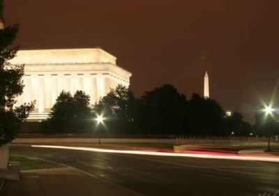 Light trails at night