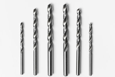 Close-up of metal against white background