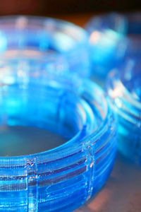 Close-up of water against blue sky