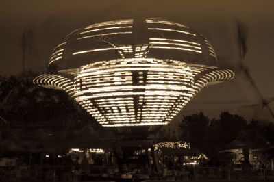 Illuminated built structure at night