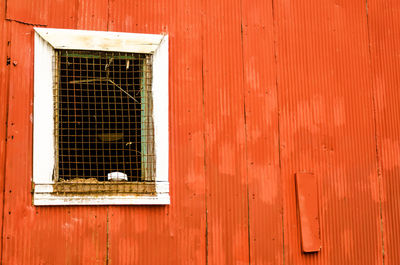 Close-up of window on building