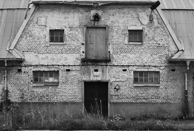 Exterior of abandoned house