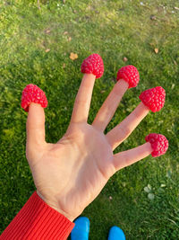 Raspberry manicure 