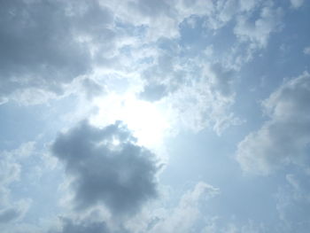 Low angle view of clouds in sky