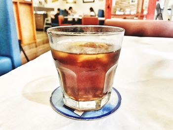 Close-up of coffee on table