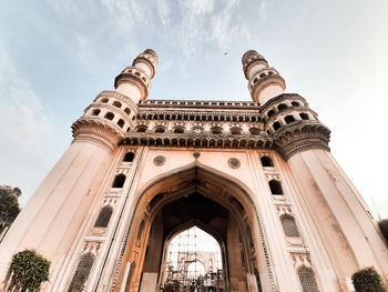 Low angle view of historical building against sky