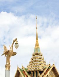 Low angle view of traditional building against sky