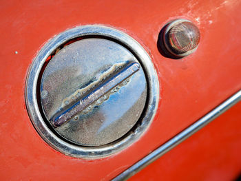 Full frame shot of red vintage car