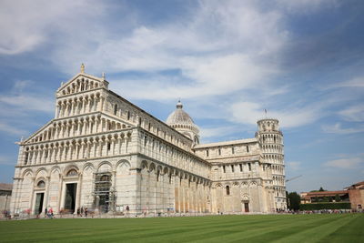 Low angle view of historical building against sky