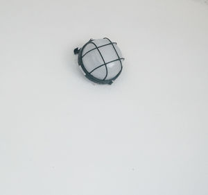 High angle view of eyeglasses on white background