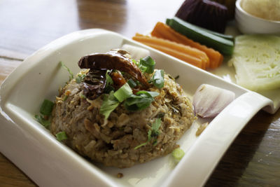 Spicy thai food cuisine