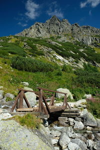 Scenic view of rocky mountains against sky