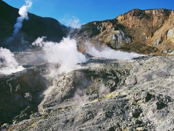 River flowing through rocks