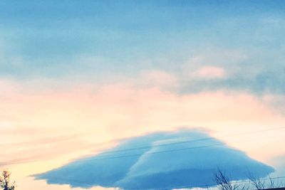 Low angle view of vapor trail in sky