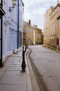 Town street in residential district