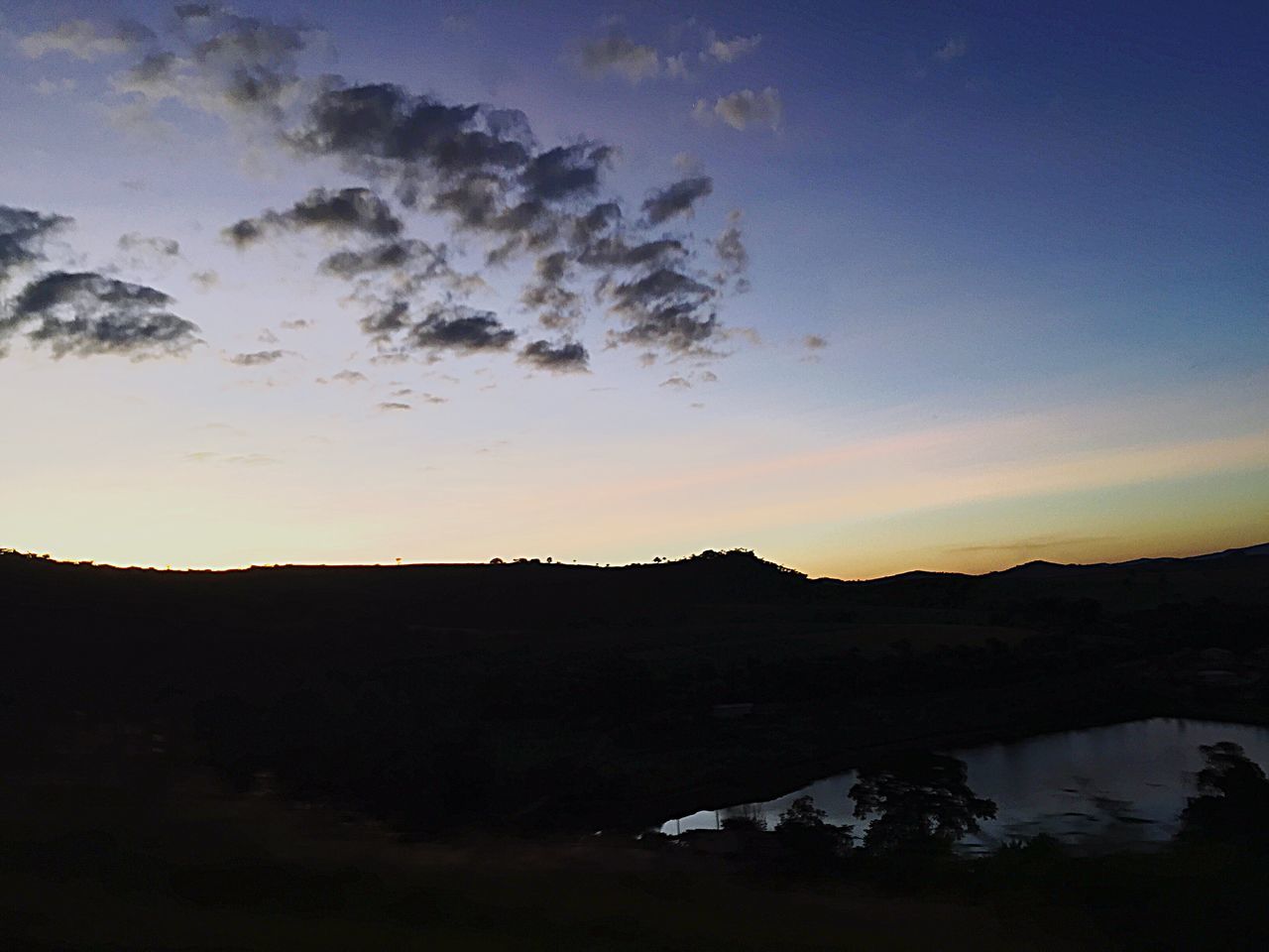 tranquil scene, scenics, tranquility, silhouette, beauty in nature, sunset, sky, water, mountain, nature, dusk, idyllic, lake, mountain range, landscape, cloud - sky, calm, reflection, non-urban scene, outdoors