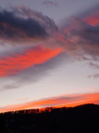 Scenic view of dramatic sky during sunset