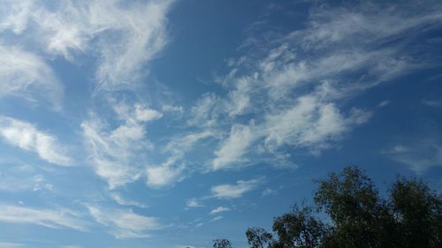 Low angle view of cloudy sky