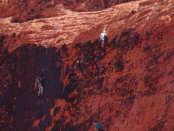 Panoramic shot of rock formation on mountain