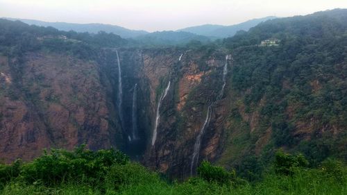 Scenic view of waterfall