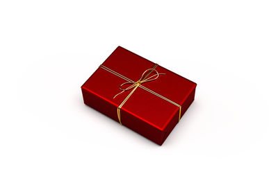 Close-up of red box against white background
