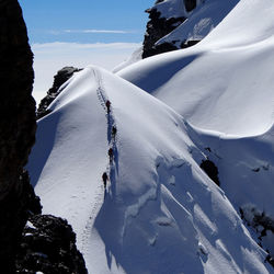 Snow covered mountain against sky