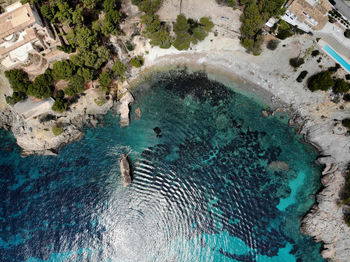 High angle view of swimming pool