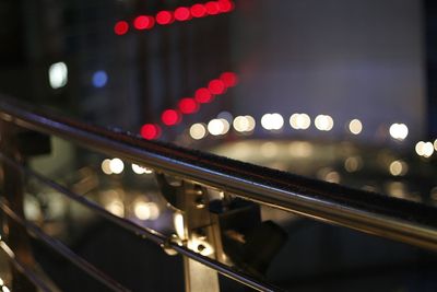 View of illuminated lights at night