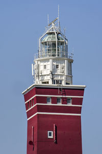 Upper section of the lighthouse in ouddorp, the netherlands