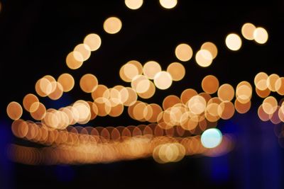 Defocused lights at night