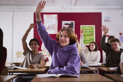 Teenagers in classroom