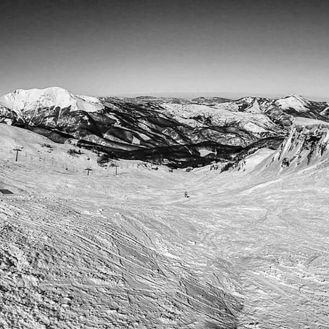 snow, winter, cold temperature, tranquil scene, mountain, season, tranquility, clear sky, landscape, scenics, weather, nature, beauty in nature, covering, mountain range, snowcapped mountain, non-urban scene, frozen, snow covered, copy space