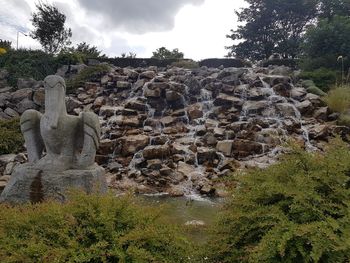 Rocks in pond