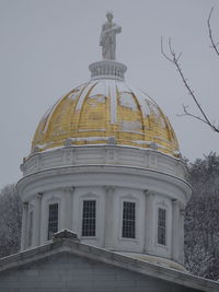 Low angle view of building against clear sky