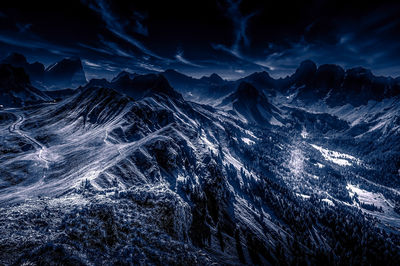 View of snowcapped mountains against sky