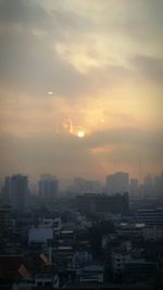 Cityscape at sunset