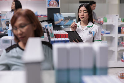 Portrait of businesswoman working at office