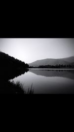 Scenic view of lake against clear sky