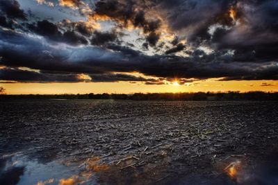 Sunset over sea