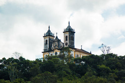 Low angle view of san francisco de paula church against cloudy sky