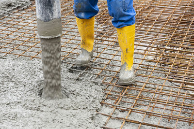 Foundation of an new built house in construction