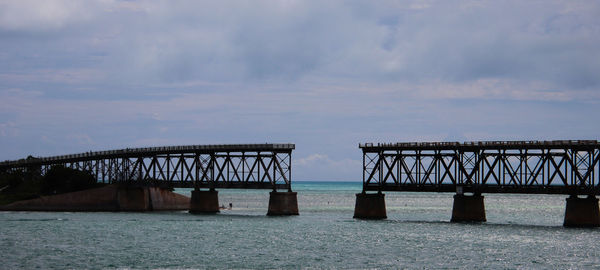 Pier over sea against sky