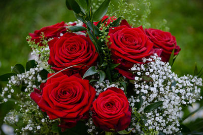 Close-up of rose bouquet