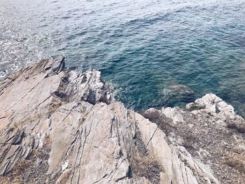 High angle view of beach