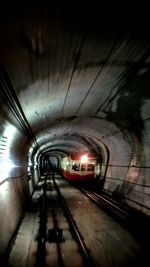 Railroad track passing through tunnel
