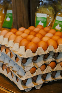 Close-up of food eggs for sale