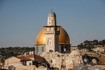 View of historic building against clear sky